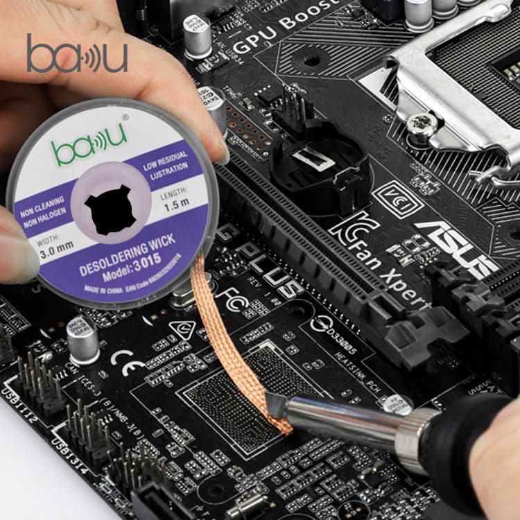 Baku BK-1515/2015/2515/3015 Desoldering Wick for Mobile and Computer Motherboard Solder Removal