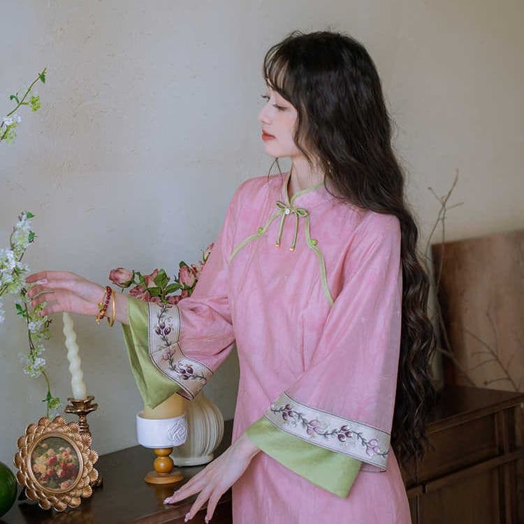 Youthful Gentle Republic-Chic Elegant Cheongsam 2025 Summer New Daily Dress