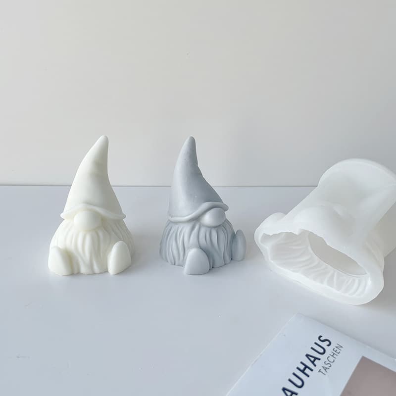 Christmas Faceless Dwarf Candle Mold DIY Christmas Gift Handmade Soap Diffuser Stone Aromatherapy Silicone Mold