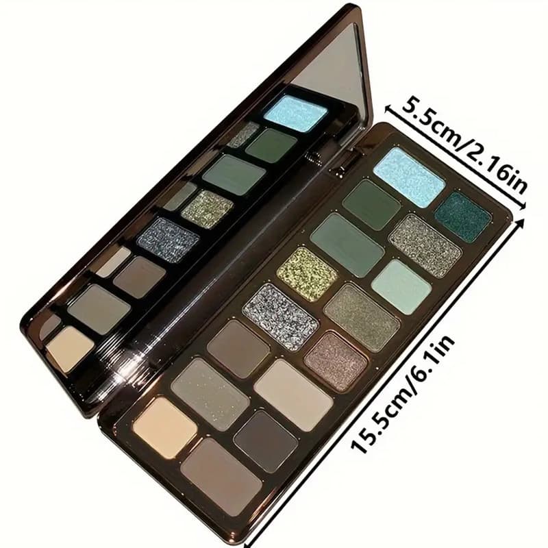Natural Look 16-Color Eyeshadow Palette Matte Shimmer Cosplay Makeup Chameleon Stage Makeup Highlighter Blush All-in-One Palette