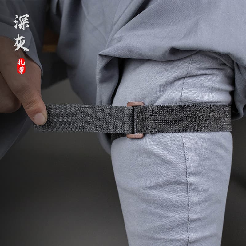 Monastic Monk Short Jacket Pants Leg Tie Leg Wraps Adjustable Magic Tape Elastic Monk Leggings Monk Socks Elastic Band