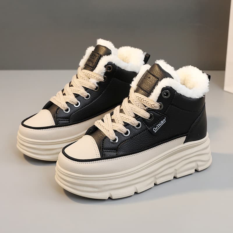 New sneakers street 20253 autumn fashionable white shoes with increased thick soles for students simple