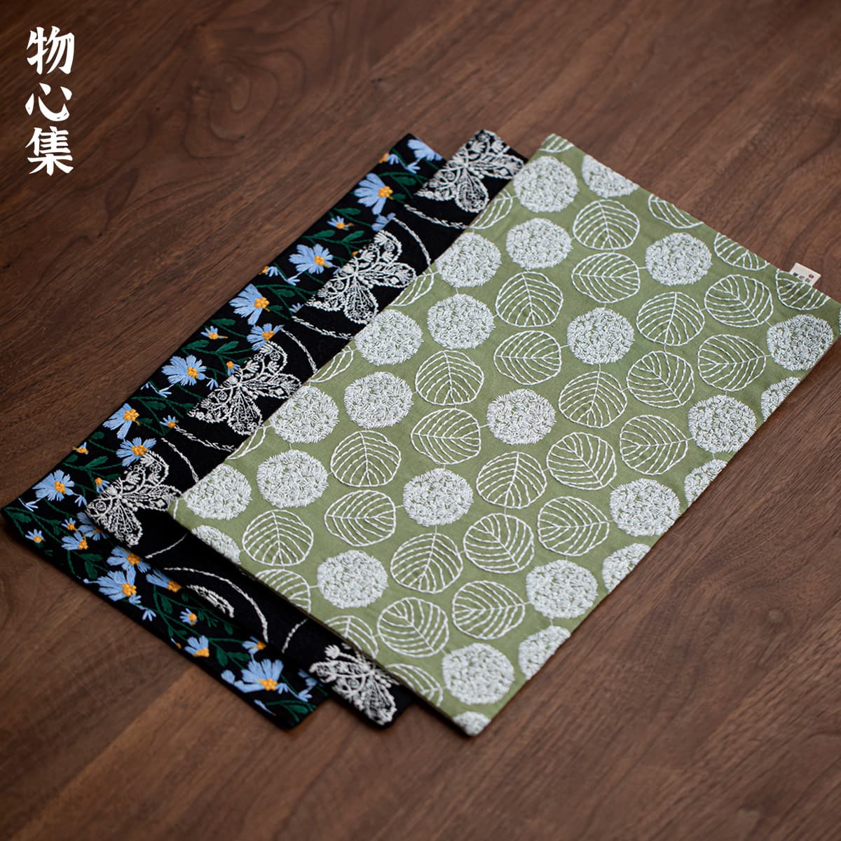 Wuxinji Ramie Cotton Embroidered Fabric French Country Style Fashion Coaster Table Mat Decorative Tablecloth Embroidery Tea Mat