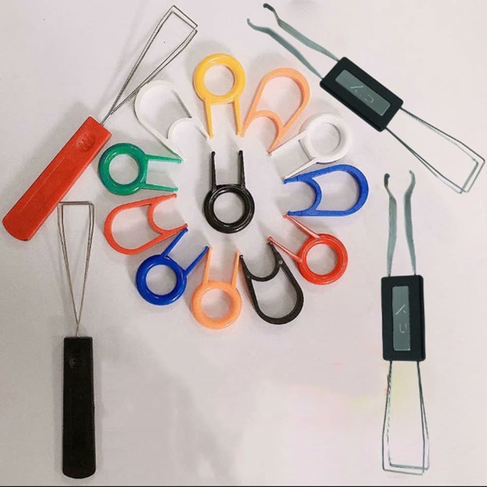 Plastic keycap puller, wire keycap puller, CIY mechanical keyboard switch removal and cleaning tool kit
