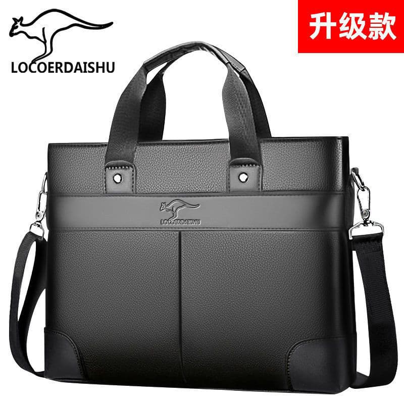 Baoding Baigou Leather Texture Men's Handbag Business Bag Briefcase Men's Casual Crossbody Bag