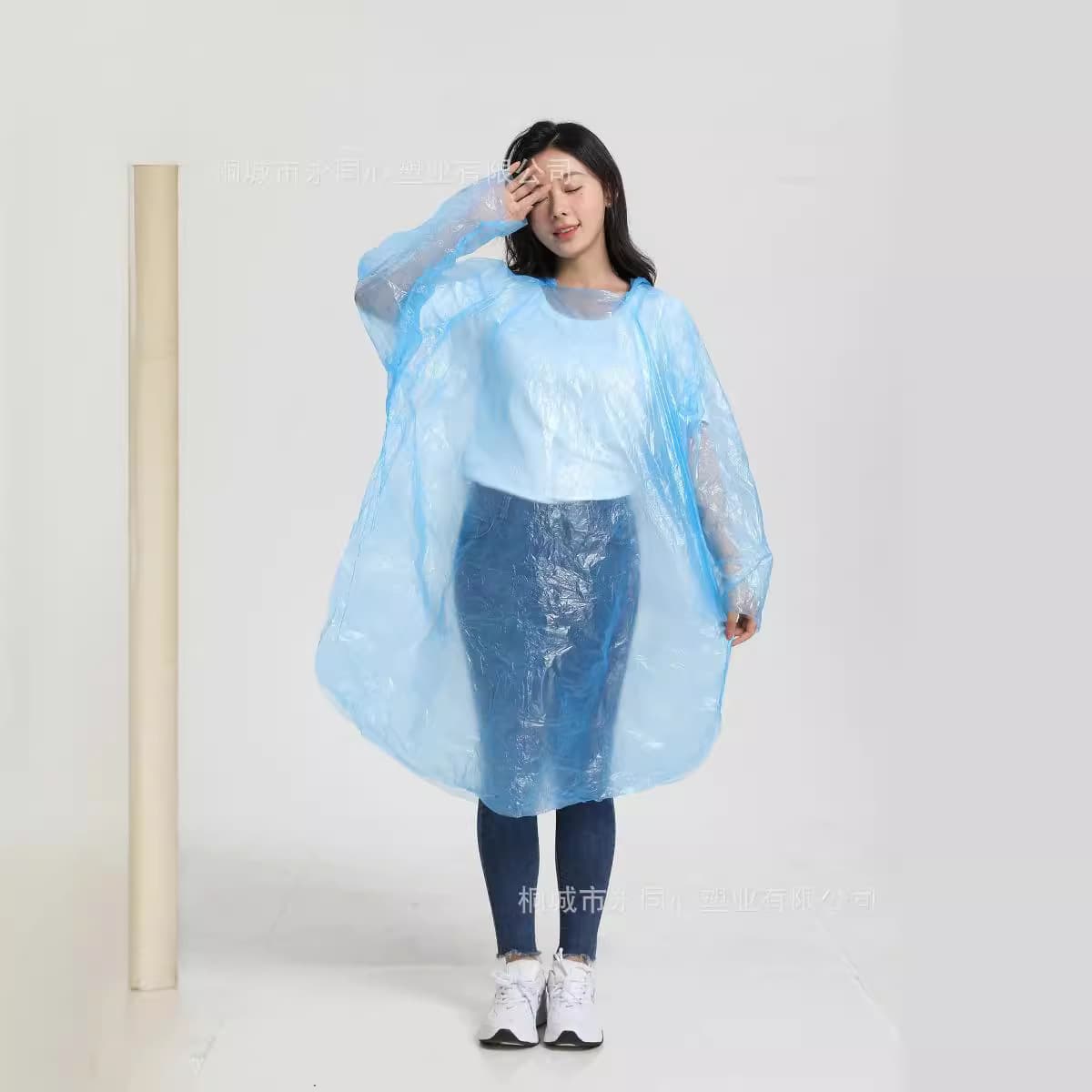 Disposable Pullover Rain Ponchos for Adults, Lightweight Travel/Rafting Use, Customizable Card-Type Packaging