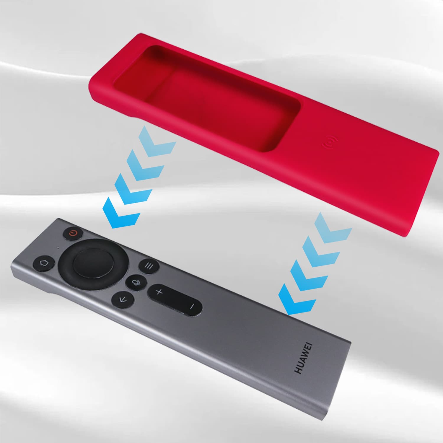 Silicone Anti-Drop Half-Cover Protective Case with Lanyard for Huawei Smart Screen TV Lingxi Pointing Remote Control
