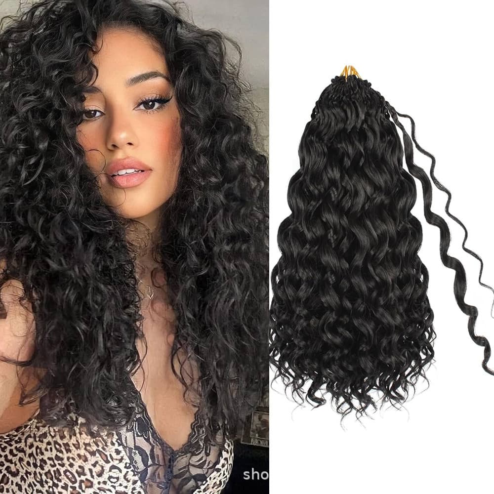 GOGO Curl Crochet Hair Latin Wave Synthetic Water Ripple Crochet Hair Extensions