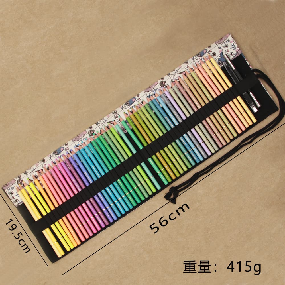 51 pieces Macaron Color Lead Painting Set Oil Color Brush Sketch Pencil Professional Student Art Supplies