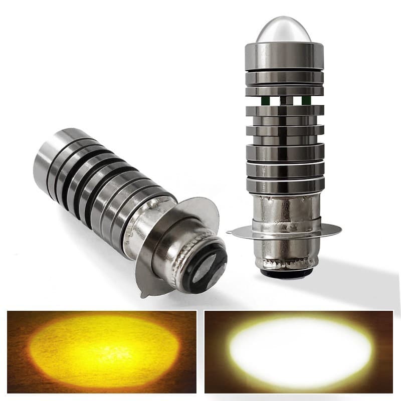 Motorcycle Electric Vehicle LED Headlight H4 Three-Prong BA20D Two-Prong P15D Single-Prong Yellow/White Dual Beam High/Low 12-80V
