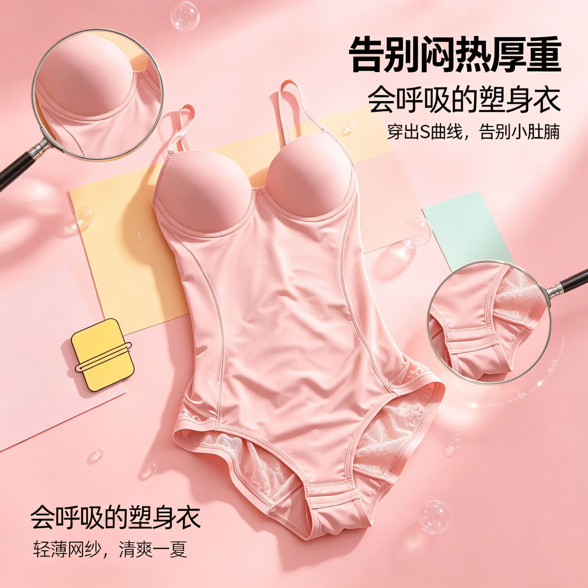 Cross-border Tummy Control Lace Shapewear with Bra Push-up Bust Support Slimming Bodysuit