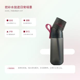Flavor Cup Scented Cup 650ML Two-Tone Student Commute Portable Leak-Proof Water Cup Kettle