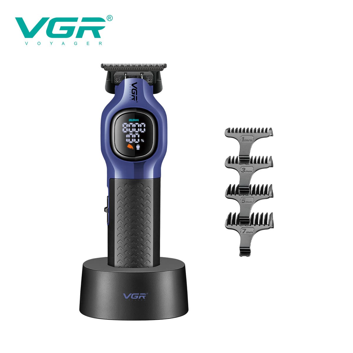 VGR886T cross-border electric digital display hair clipper oil head carving electric clipper men's professional high-speed shaving clipper