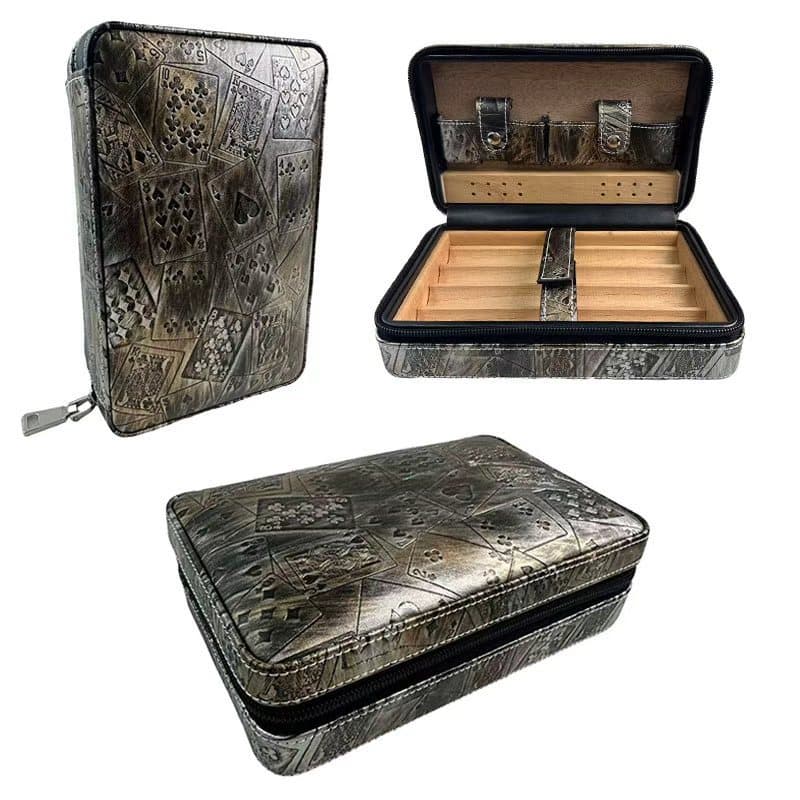 Xintu xintu portable cigar box set travel 4-pack cigar moisturizer and gift box in stock cross-border