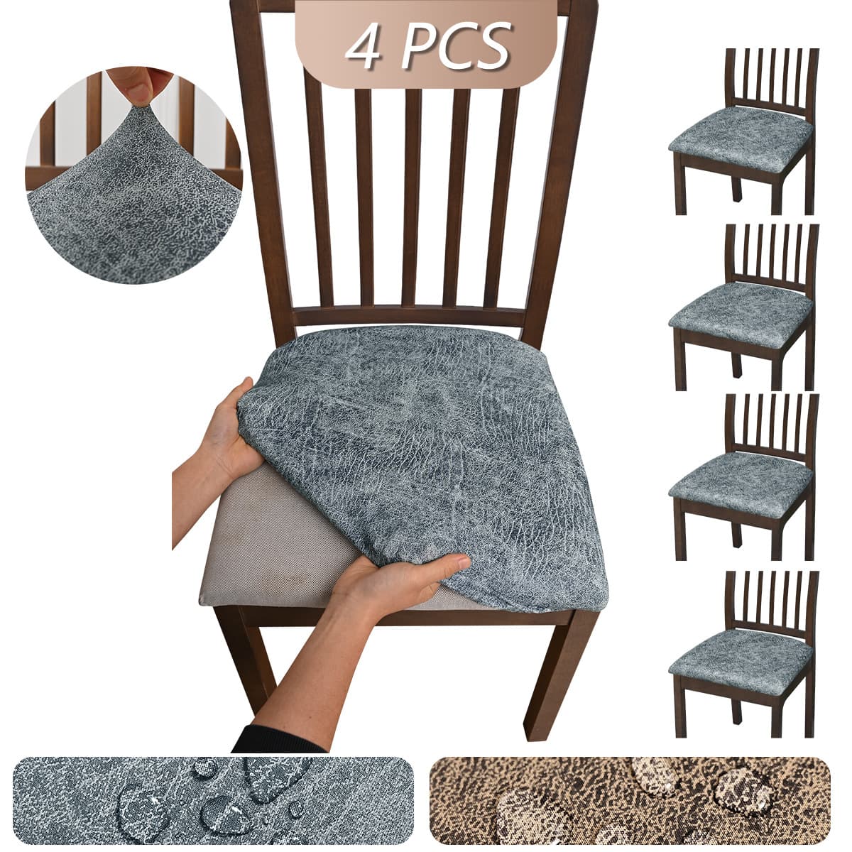 Amazon's new elastic waterproof frosted PU bench cover dust-proof and cat-scratch universal chair cover stool cover