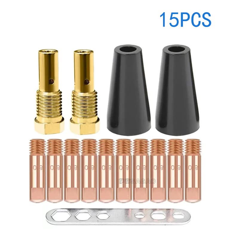 Cross-border MIG Welding Gun FC90 Nozzle K3493-1 Contact Tip, Liner, and Conductive Nozzle 15PCS