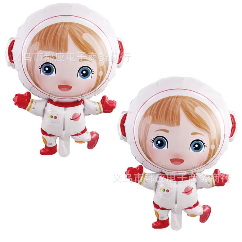 New Female Astronaut Space Theme Balloon Aerospace Sci-Fi Theme Female Astronaut Party Balloon