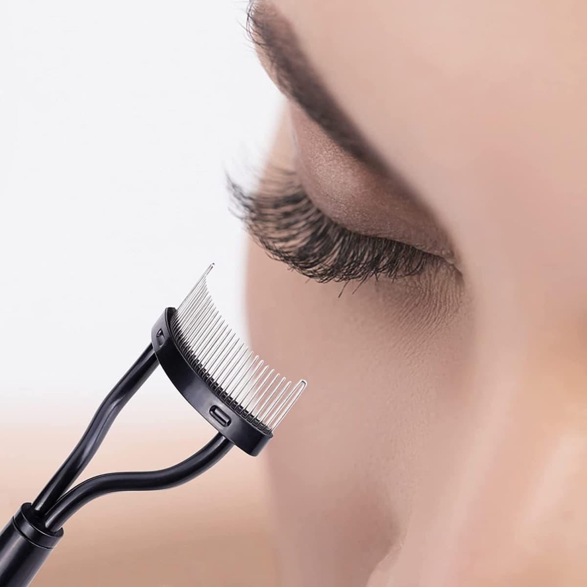 Cross-Border Hot Sell Stainless Steel Eyelash Comb, Eyelash Grooming Tool, Even Brow Brush and Lash Shaping Brow Comb for Makeup