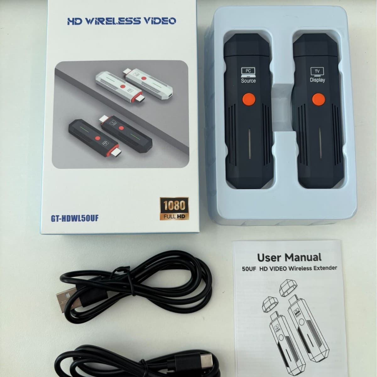 HDMI Wireless Extender 50m Plug and Play Network HD Video Sync Screen Office Projection Wireless