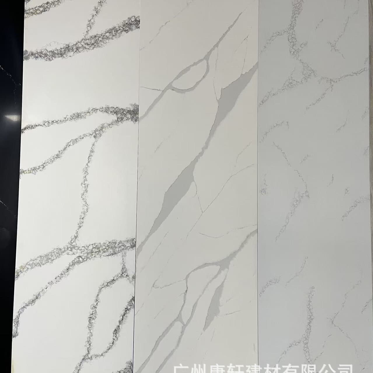 Domestic artificial stone manufacturers wholesale composite acrylic patterned slabs and marble-look slabs.