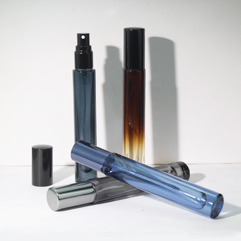 Cylindrical Perfume Spray Refill Bottle, Glass Perfume Spray Bottle, 10ml Glass Perfume Bottle in Stock