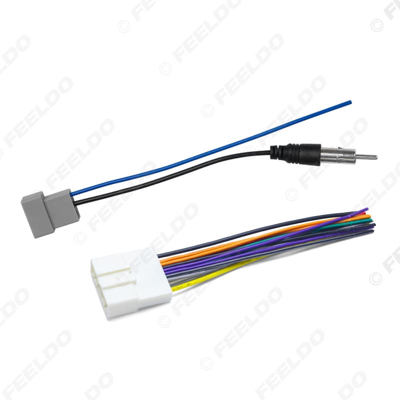 15-pin radio adapter harness for Nissan with radio head unit modification cable, car radio wire
