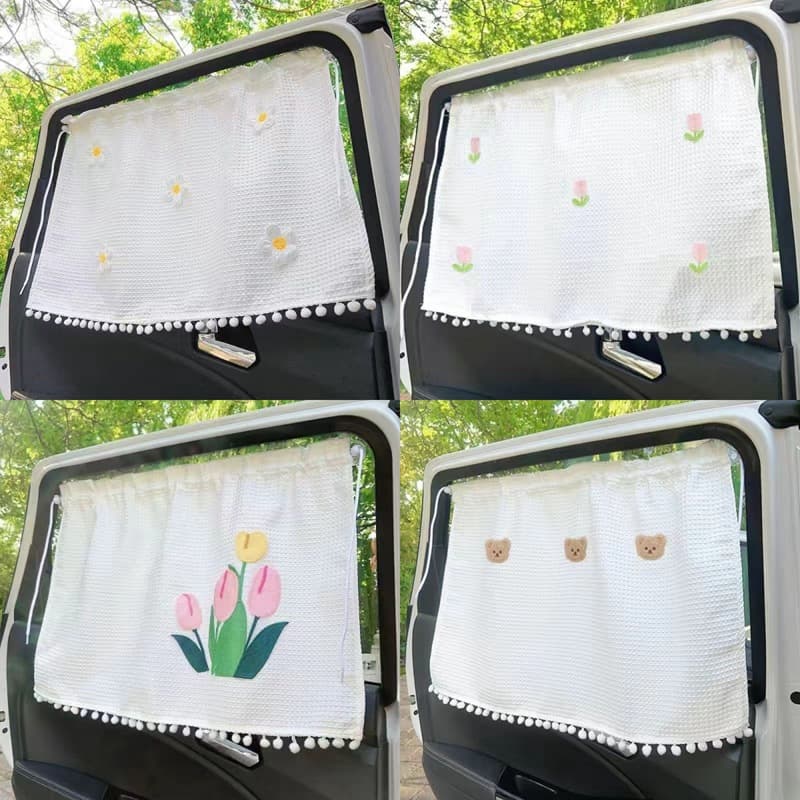 Car Sun Shade Insulation Curtain, Cartoon Suction Cup Side Window, Baby Car Sunshade