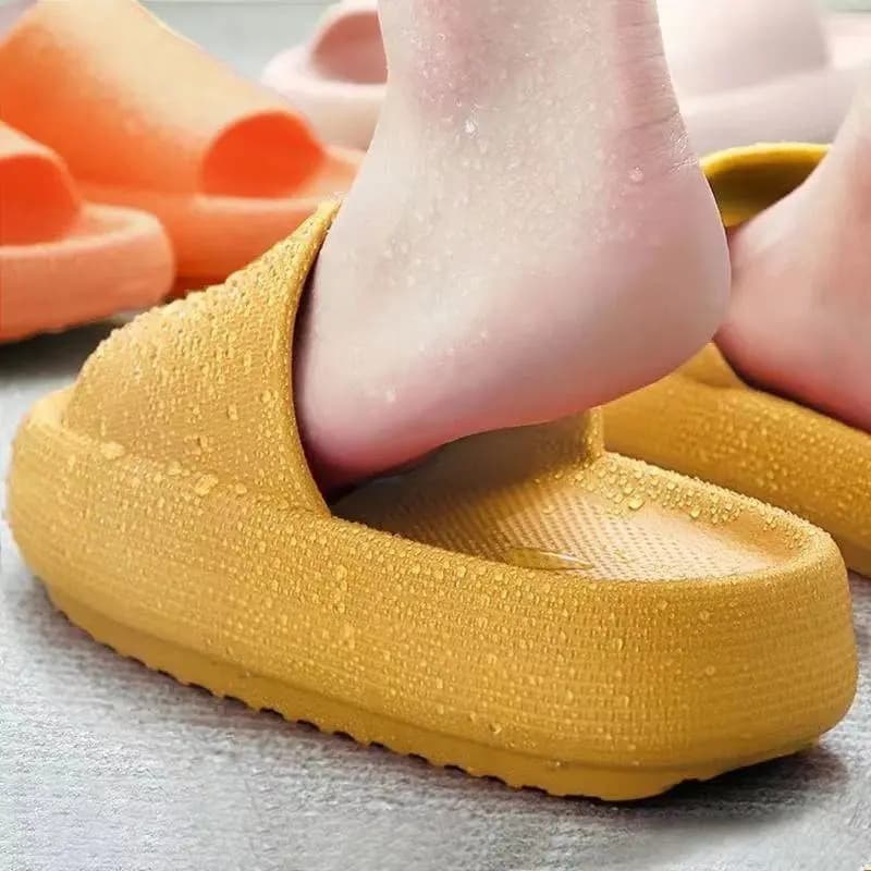 Thick-soled cloud-like elevated slippers for summer, home, bathroom, couple, men and women, non-slip