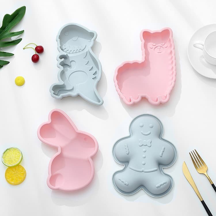 In Stock Cartoon Rainbow Silicone Cake Mold Baking Layered Chiffon Baking Pan No-Cut High-Temperature Resistant 6 Inch