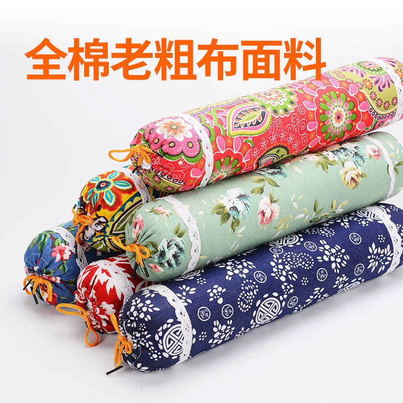Mugwort Pillow Pure Mugwort Cervical Pillow Neck Protection Pillow Wholesale Large Size Old Coarse Cloth Pillow Moxibustion Pillow Cylindrical Pillow Cervical Pillow