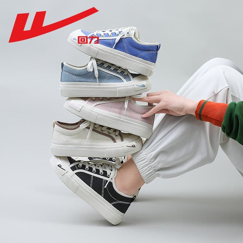Warrior Women's Shoes 2024 Spring and Autumn New Arrival Korean Style Student Canvas Sneakers Chunky Sole Casual and Versatile