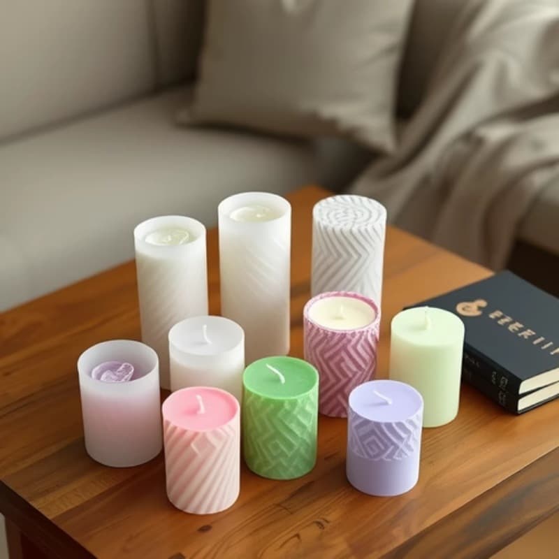 Silicone molds, various food-grade three-dimensional cylindrical candles, silicone molds, diy homemade handmade candle molds