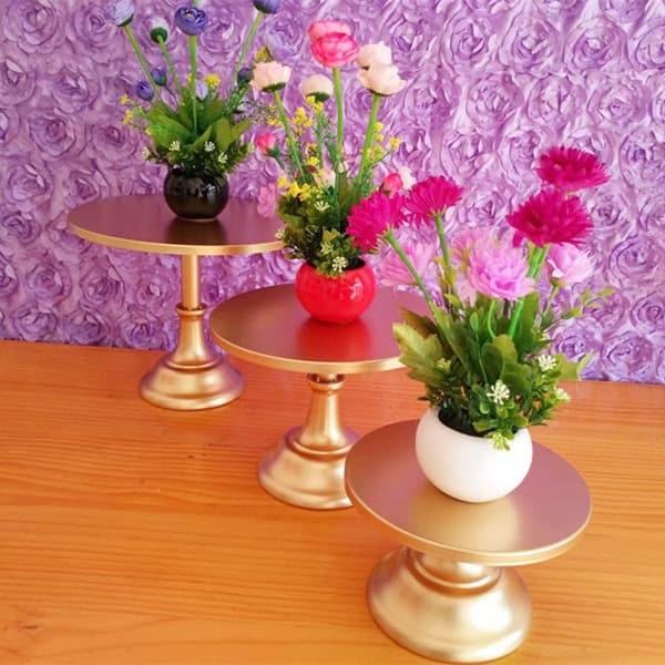 European-Style Tall Cake Stand, Sweet 8-Inch Dessert Plate, Wedding Prop, Dessert Table Decoration, Iron Cake Rack