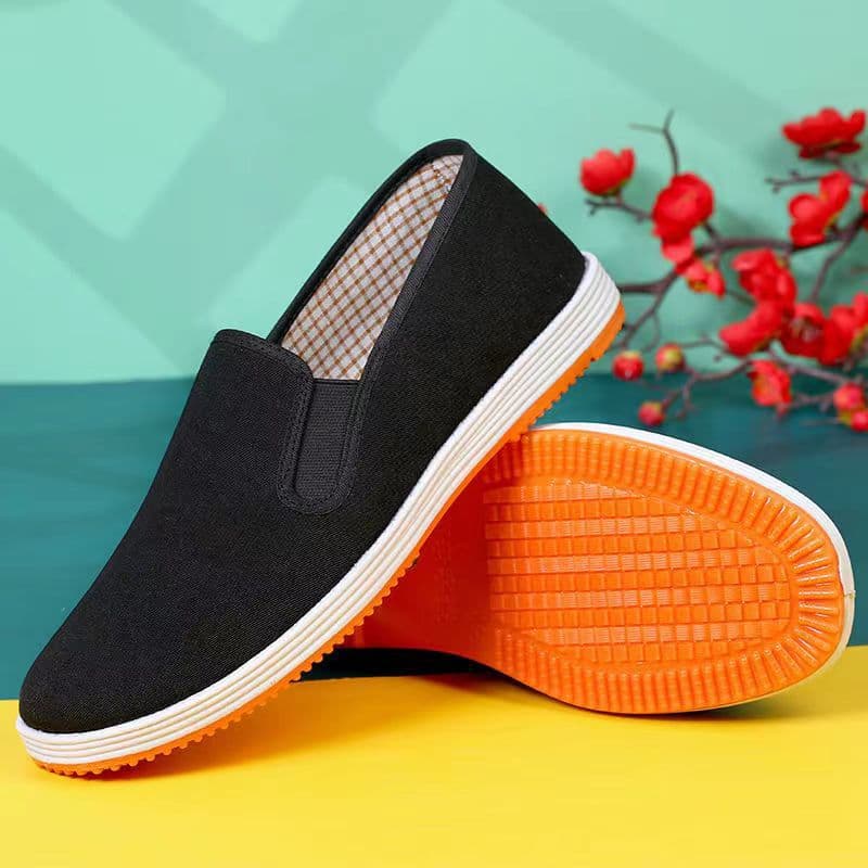 Wholesale Old Beijing Cloth Shoes Men's Spring Summer Non-slip Odor-resistant Breathable Casual Work Labor Cloth Shoes Stall