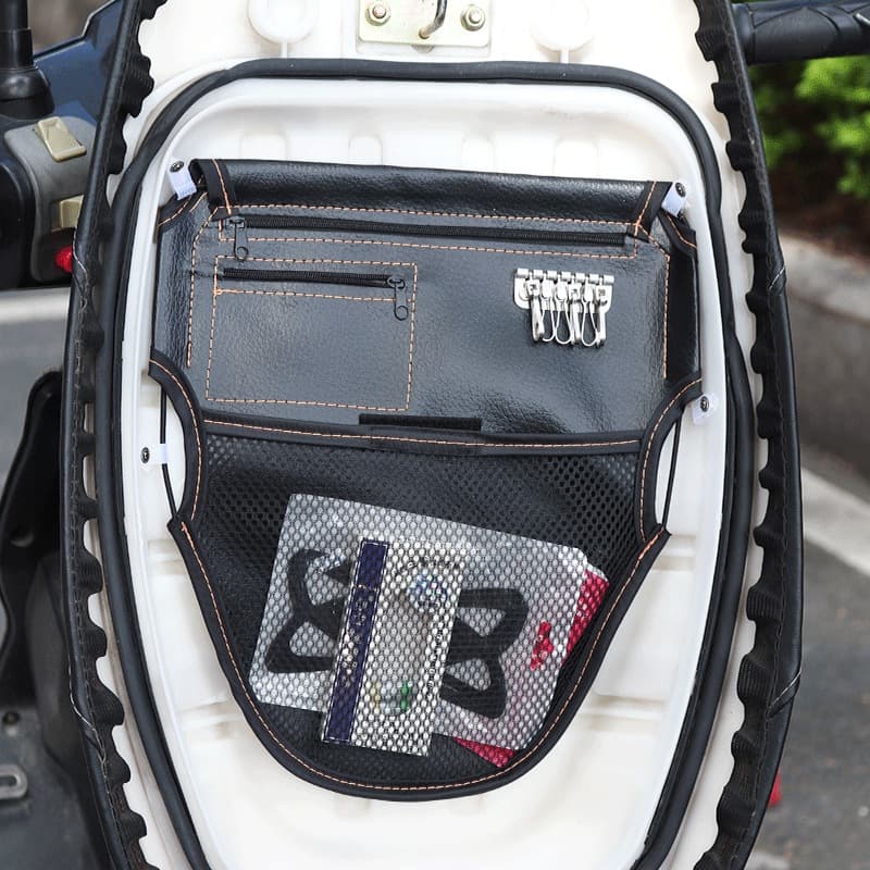 Motorcycle Seat Storage Bag Accessory Organizer Pouch for Scooter Electric Vehicle Seat Bag