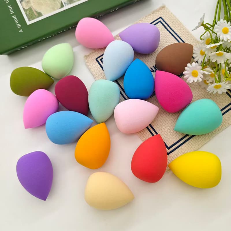 Hydrophilic Makeup Sponge Wholesale Cross-Border In-Stock Water Drop Makeup Sponge Beauty Sponge Puff That Doesn't Absorb Powder