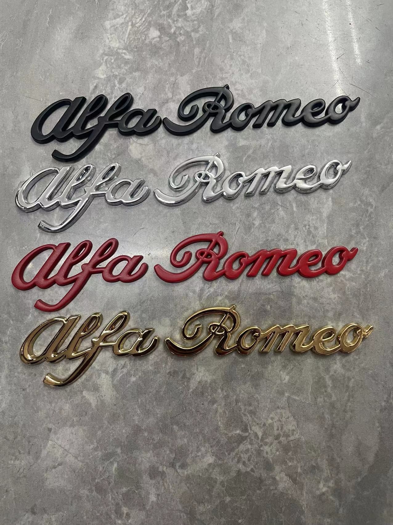 For Alfa Romeo English Emblem Alfa Romeo Modified Car Badge Rear Trunk Emblem