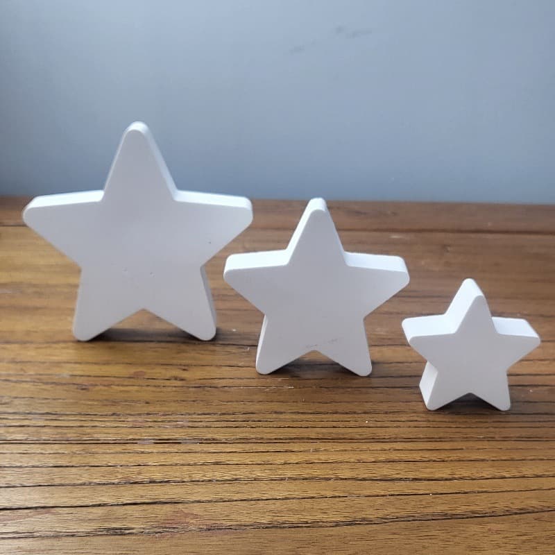 Solid large, medium and small star plaster ornaments silicone mold three-piece set 9980