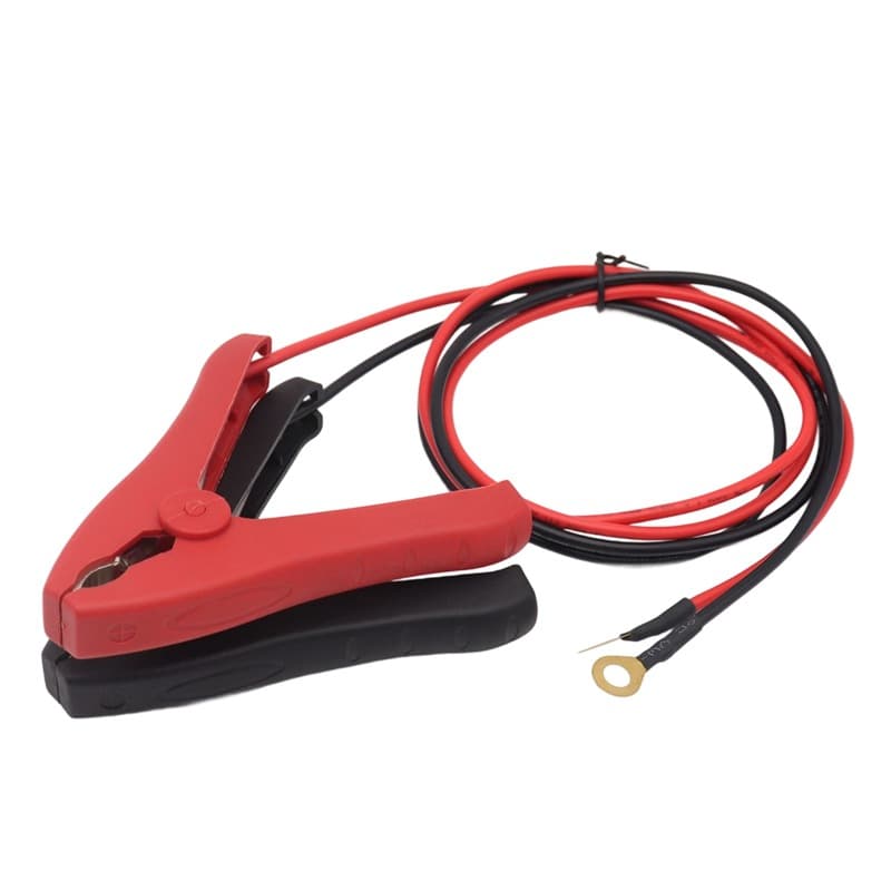 Car battery cable 30A live wire set with O-shaped terminal and thickened insulated battery clip