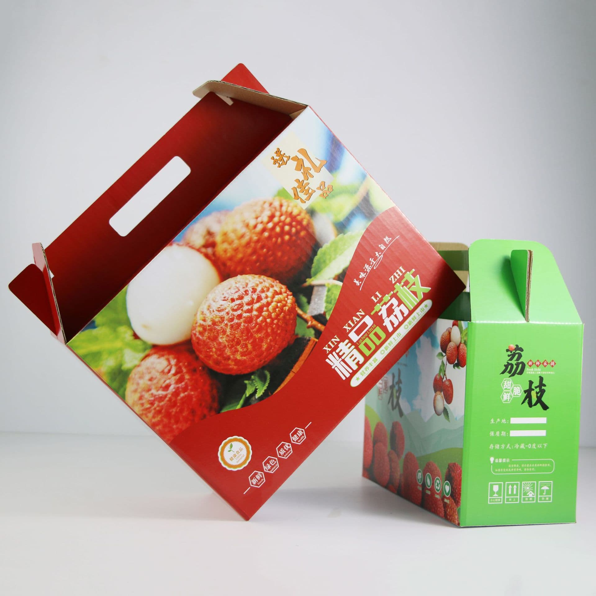 New Fruit Packaging Box Lychee Gift Box Handheld Corrugated Lychee Paper Box Lychee Color Box Wholesale from Manufacturer