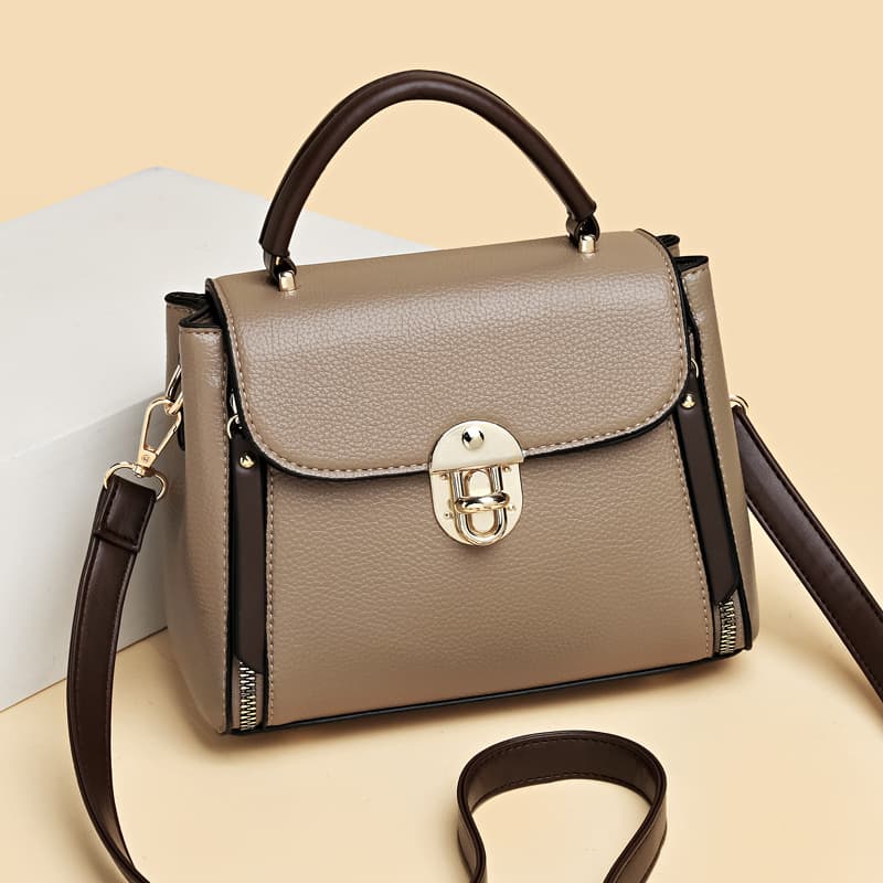 Vintage Minimalist Lock Clasp Bag for Women, Trendy New Fashion Casual Versatile Shoulder Handbag Crossbody Bag