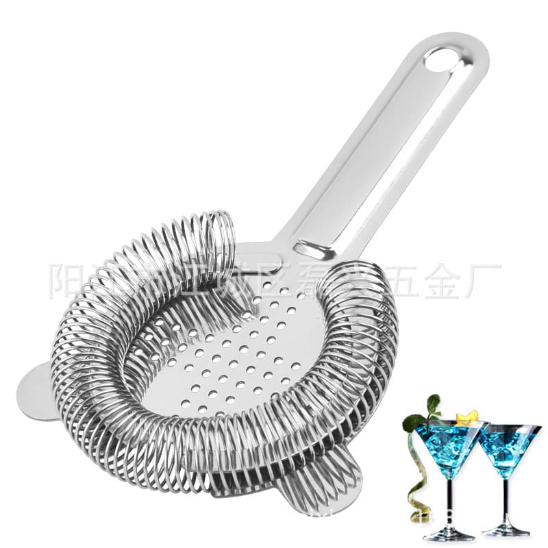 Cross-hole Strainer Stainless Steel Irregular Ice Strainer Filter Spoon Ice Separator Sieve Cocktail Shaker Shaker