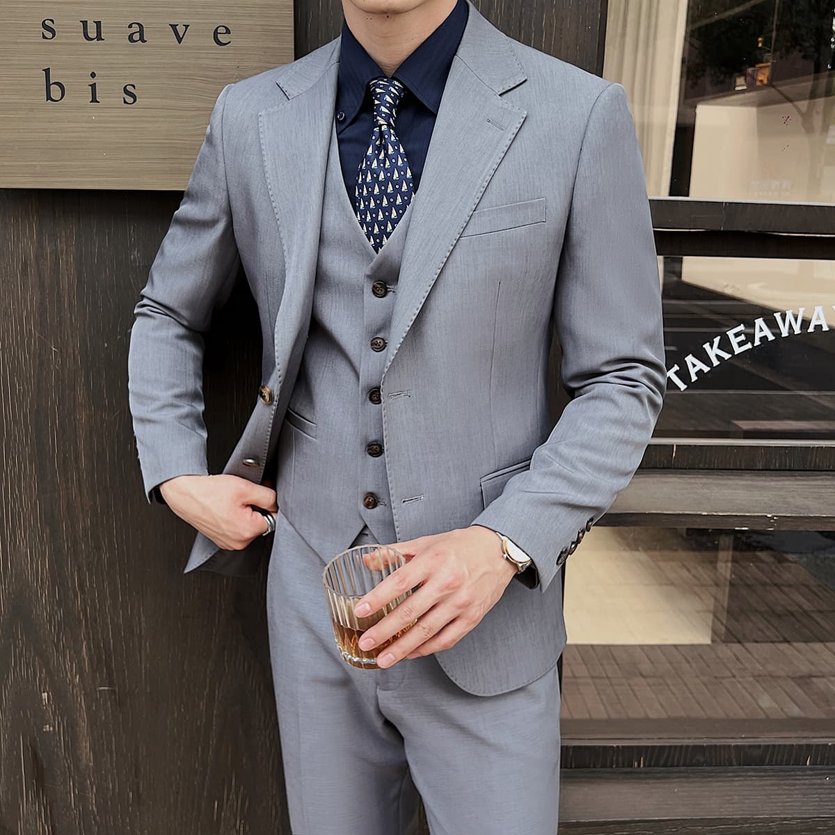 Business Casual Premium Quality Suit Set Korean Early Spring New Banquet Dress Slim Fit British Style Formal Wear