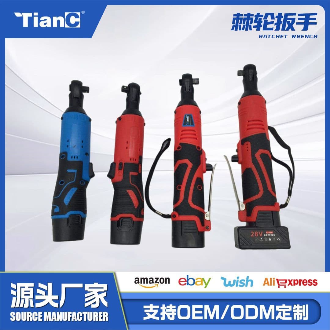 Custom Wholesale High Torque 90-Degree Angle Electric Ratchet Wrench 18V Cordless Wrench Lithium Battery for Stage Truss