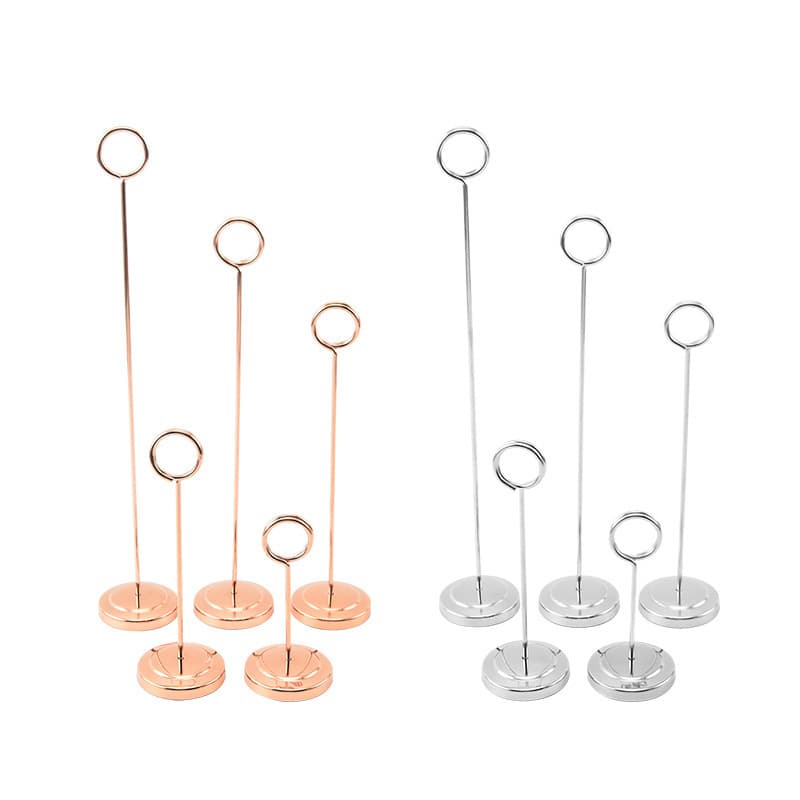 Stainless Steel Table Number Stands for Hotel Banquets and Weddings, Direct Supply from Manufacturer