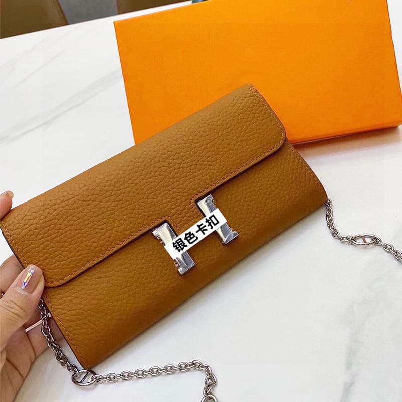 Genuine Leather Crossbody Bag Fashion Clutch Large Capacity Lock Bag Pebble Grain Phone Bag Document Bag Women's Wallet