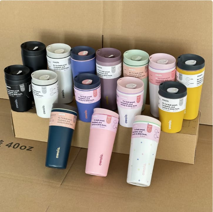 Owala New 2nd Gen Coffee Cup Double Wall 304 Stainless Steel Insulated Tumbler Compact Portable Travel Mug