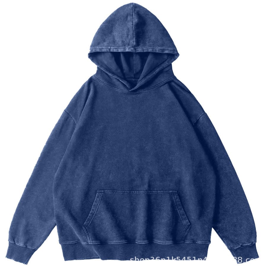 Cross-border trade washed and distressed hoodie, European size oversize drop shoulder vintage terry cloth hoodie for men and women