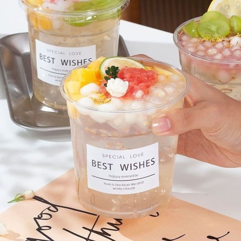 Ice Powder Thickened Takeaway Cup 500ml Dudu Cup Disposable Cup Transparent Take-Out Milk Tea Cup New Model Now Available
