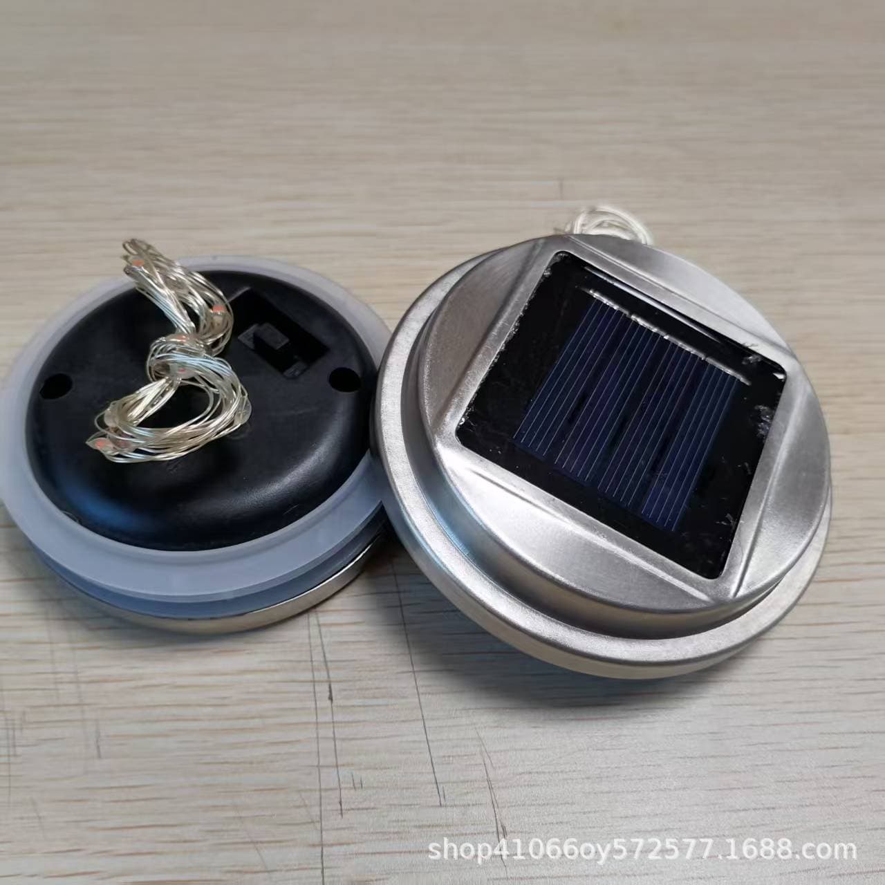 Solar Crackle Ball Lid 30-Light String Garden Decoration Solar 20-Light String Christmas Jar Light